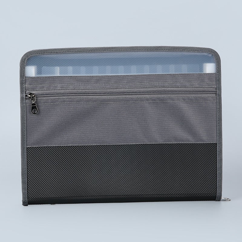 A4 Organ Bag Folder Double Zipper 13 Layer Large Capacity Student Examination Paper Storage Bag Office File Bag - Image 1